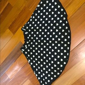 Alice + Olivia Black White Wool Knee Length Skirt.